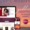 ATHENA: Spiritual Website Template Canva, Mystical Sales Landing Page, Soulpeneur Website, Coach Done For You Website
