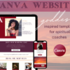 Athena Goddess Spiritual Website Template Canva | Strength | Wisdom | Bold | Clean