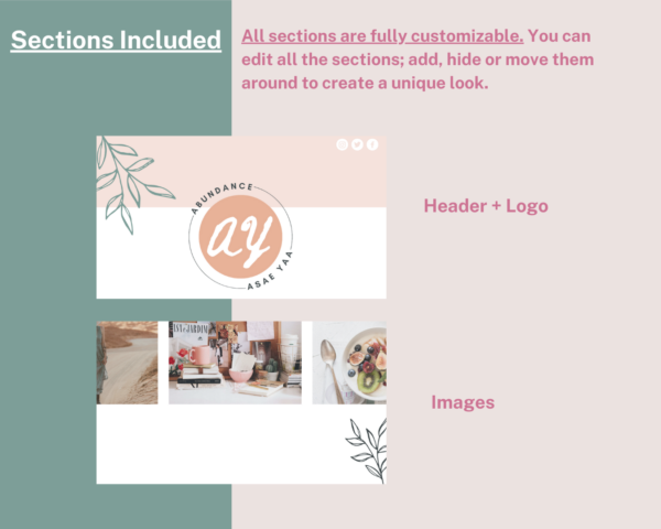 Asae Yaa Goddess Spiritual Canva Website Template | Abundance | Beauty | Growth | Expansion - Image 5